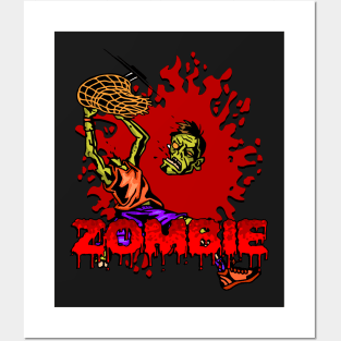 Zombie Basketball Posters and Art